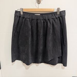 Wilfred Free Faux Suede Mini Skirt Black Size L